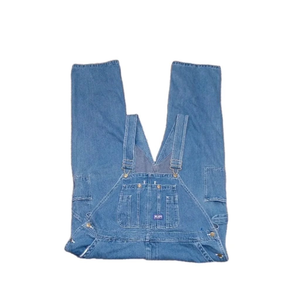 Big Smith Liberty Men’s Overalls Denim Bibs Size 44x30 Carpenter Farmer Chore